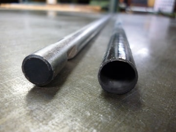 カーボンパイプ製品 6mm x 13mm 全長1,000mm 厚み 0.7mm 24g